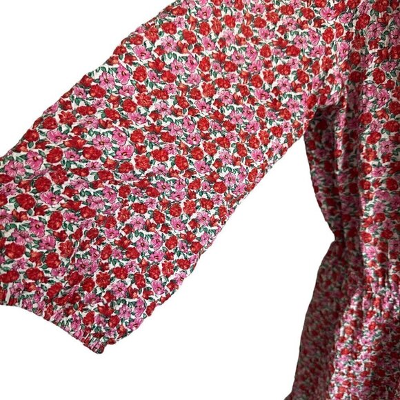 EUC - MNG Mango 'Simone' Floral Romper in Fuchsia - Size XL - Picture 9 of 13